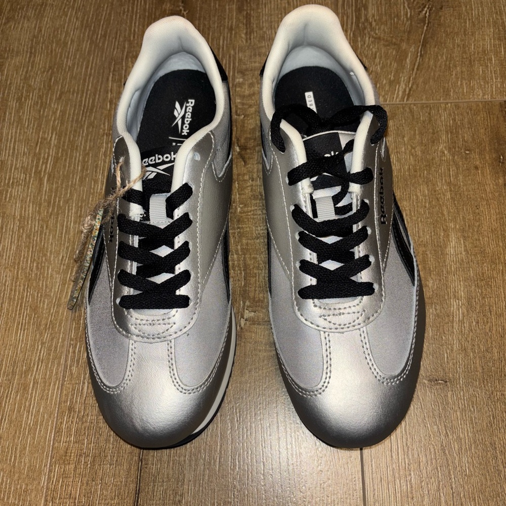 Reebok Ortholite Women’s  Silver and Black Sneakers
